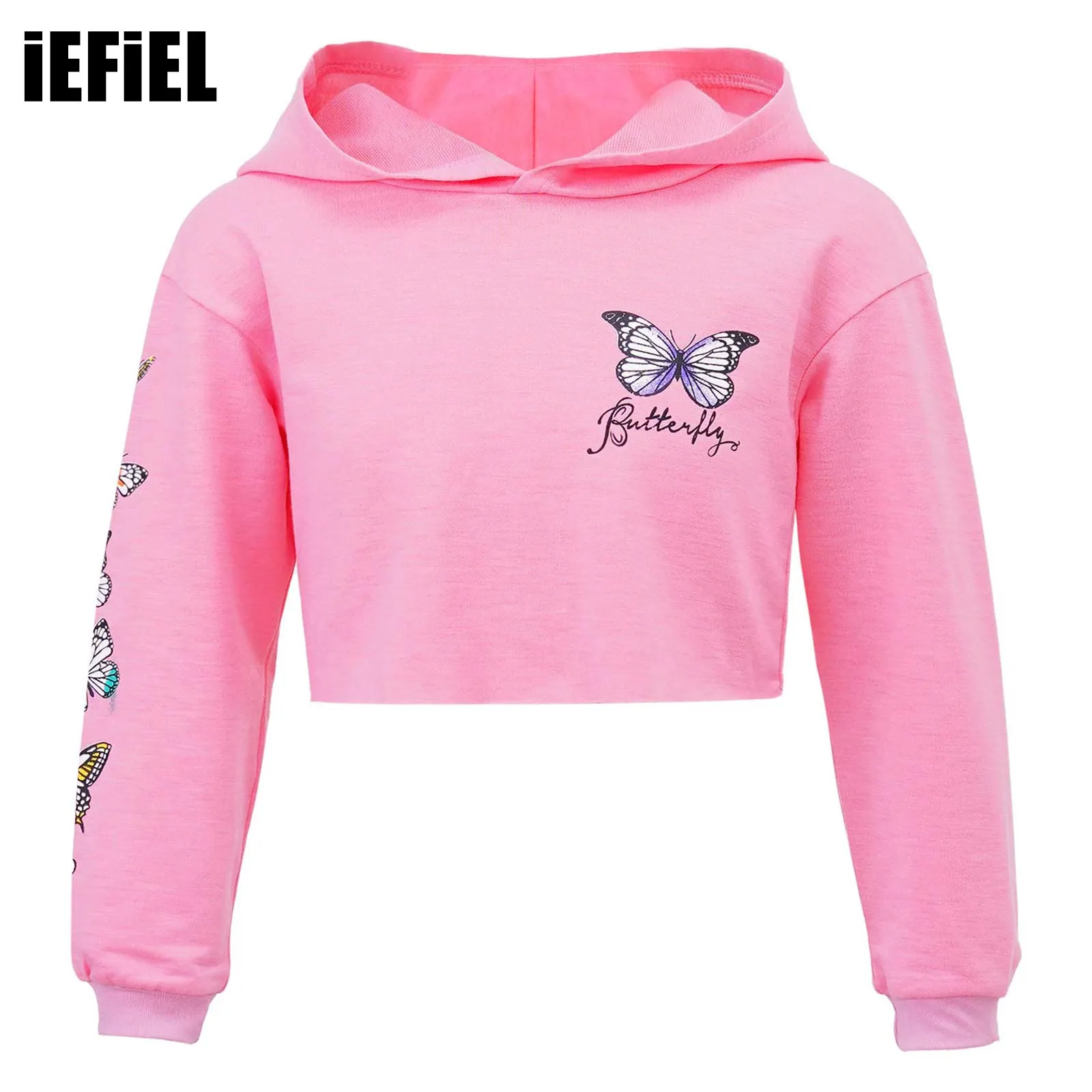 Kids Girls Clothes Casual Hooded Long Sleeves Butterfly Print Cropped Sweatshirt for Gym Dance Harajuku Children Clothing Coat
Kids Girls Clothes Casual Hooded Long Sleeves Butterfly Print Cropped Sweatshirt for Gym Dance Harajuku Children Clothing Coat