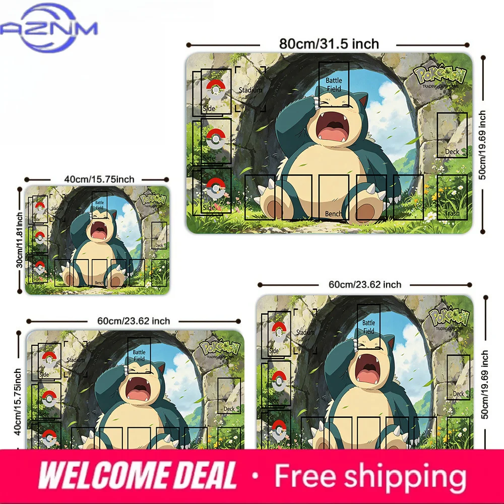 Snorlax Yawning in Cave TCG Playmat with Zones Non-slip Desk Mat for PTCG Card Game
Snorlax Yawning in Cave TCG Playmat with Zones Non-slip Desk Mat for PTCG Card Game