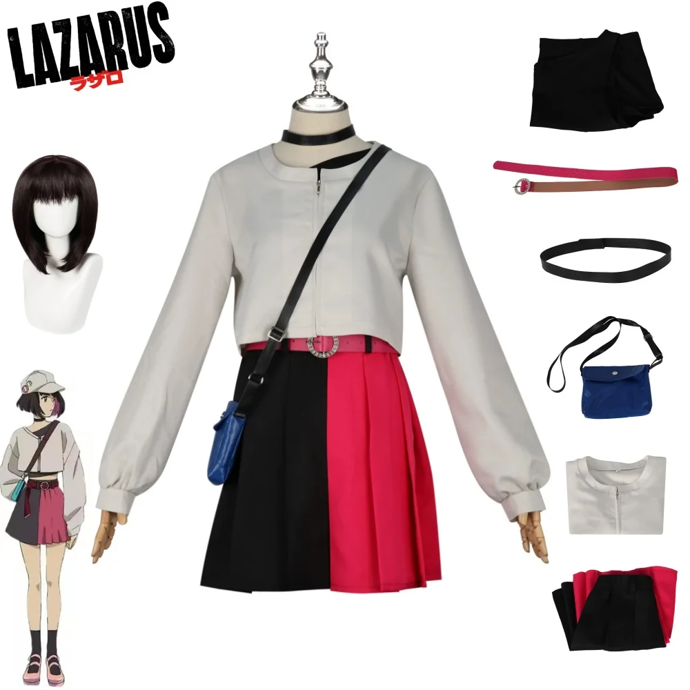 2025 New Anime Lazarus Eleina Elena Cosplay Costume Tracksuit Coat Red Skirt Bag Wig Adult Woman Cute Daily Leisure Party Suit
2025 New Anime Lazarus Eleina Elena Cosplay Costume Tracksuit Coat Red Skirt Bag Wig Adult Woman Cute Daily Leisure Party Suit