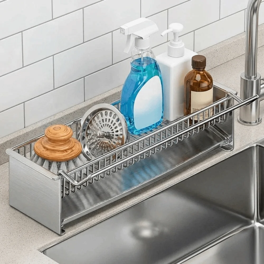 Stainless Steel Chopsticks Storage Rack Large Capacity Automatic Draining Sink Draining Rack Space Saving Tableware Storage Rack
Stainless Steel Chopsticks Storage Rack Large Capacity Automatic Draining Sink Draining Rack Space Saving Tableware Storage Rack