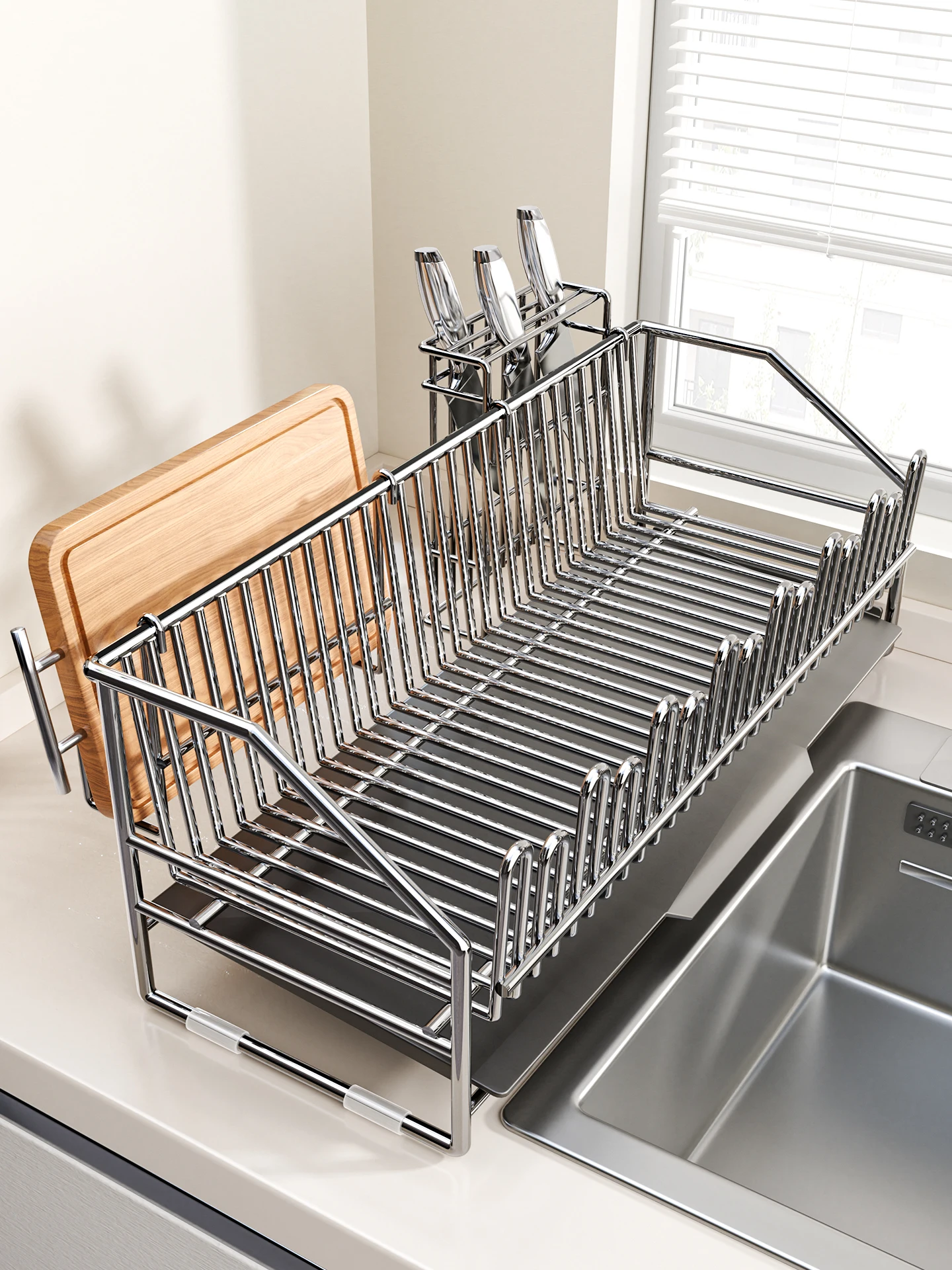Modern Simple Style 304 Stainless Steel Kitchen Sink Disposal Rack Dishware Storage Basket Non-Slip Mat Dish Draining Shelf
Modern Simple Style 304 Stainless Steel Kitchen Sink Disposal Rack Dishware Storage Basket Non-Slip Mat Dish Draining Shelf