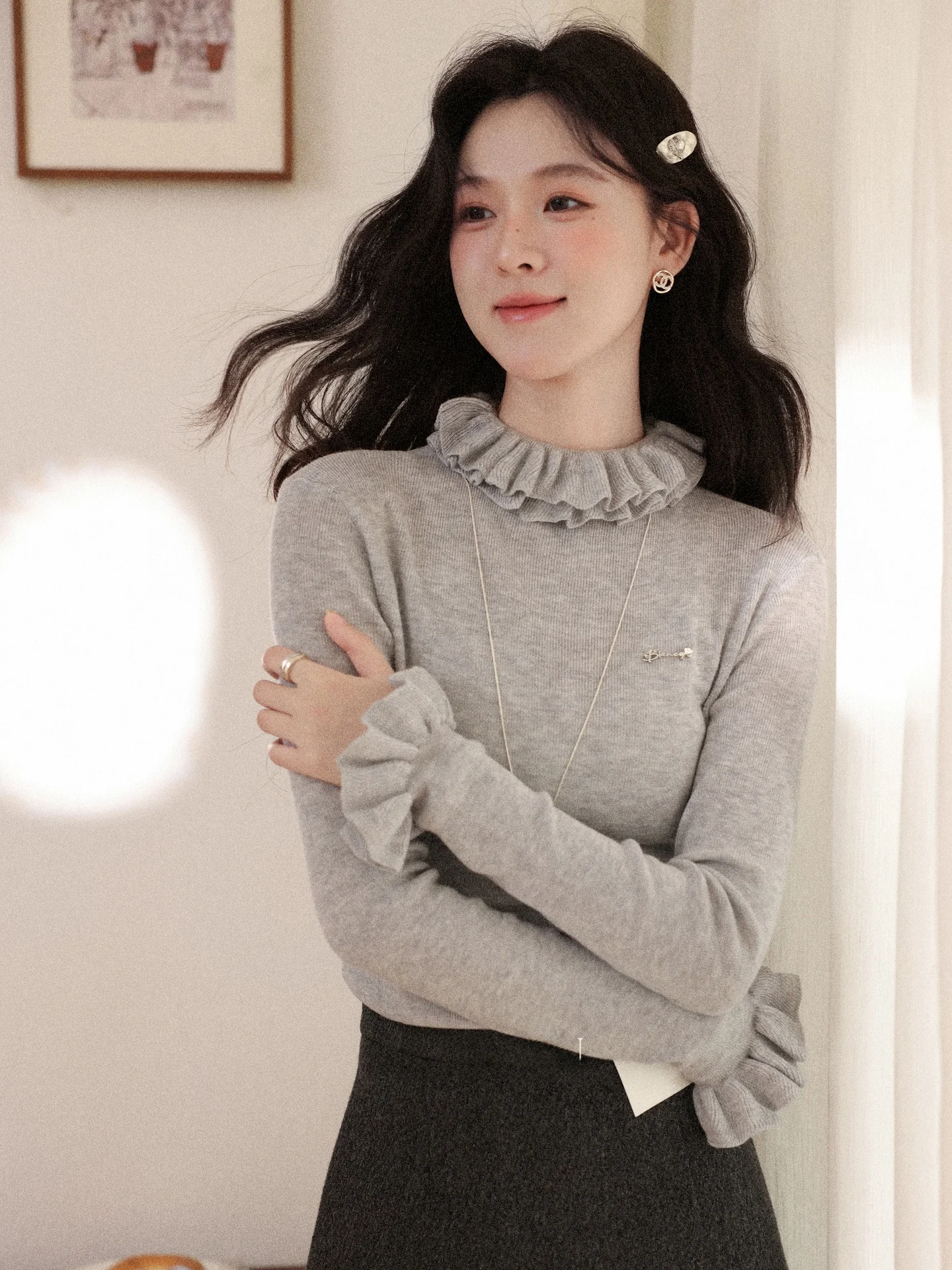 Женский шерстяной вязаный свитер Ele ey с высоким воротником и длинными рукавами, базовый слой для осени и зимы от Deer South
Женский шерстяной вязаный свитер Ele ey с высоким воротником и длинными рукавами, базовый слой для осени и зимы от Deer South