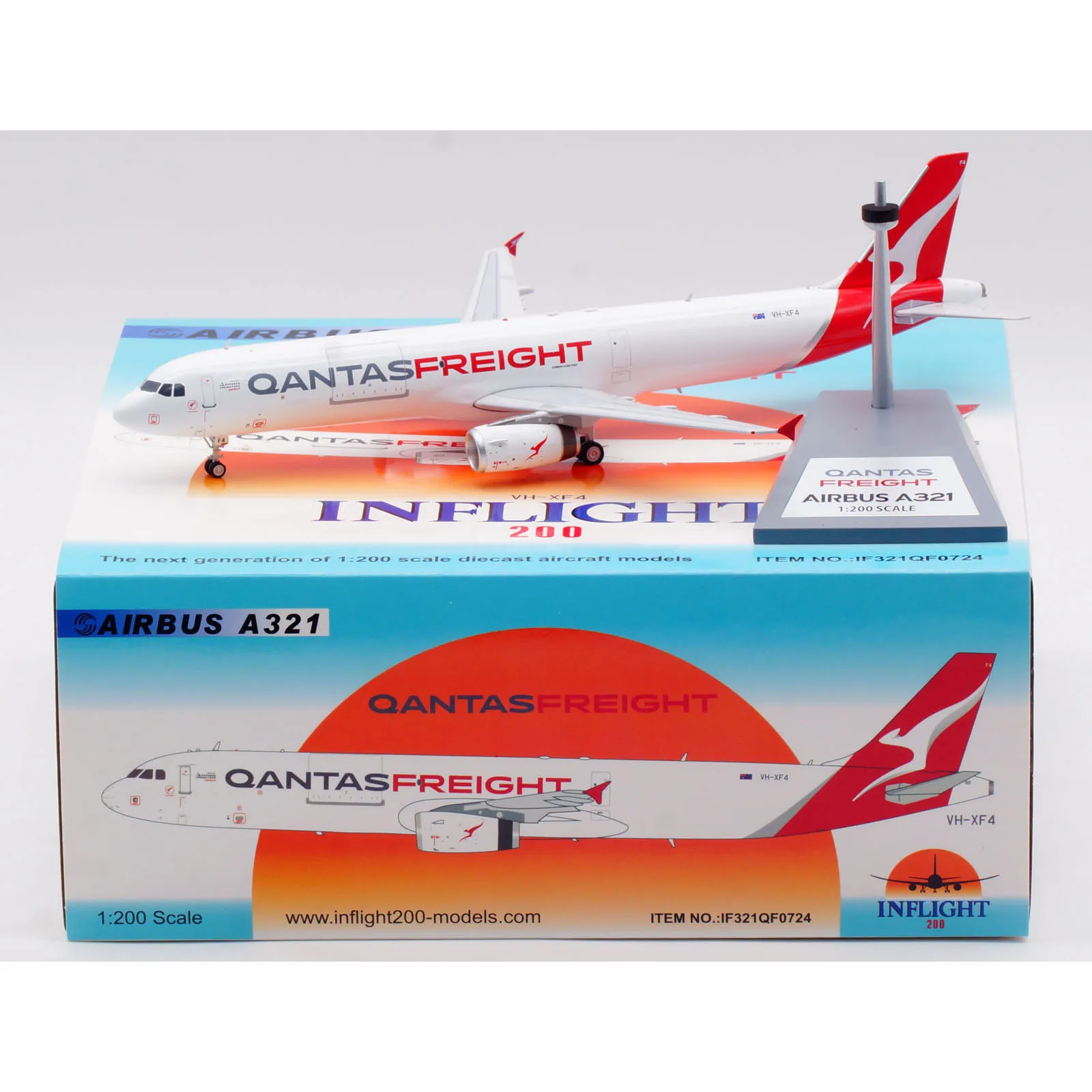 IF321QF0724 Коллекционный самолет из сплава в подарок, INFLIGHT 1:200 QANTAS FREIGHT Airbus A321, литая под давлением модель самолета VH-XF4 с подставкой 
IF321QF0724 Коллекционный самолет из сплава в подарок, INFLIGHT 1:200 QANTAS FREIGHT Airbus A321, литая под давлением модель самолета VH-XF4 с подставкой