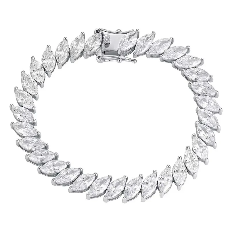 Nexil Jewelry Luxury Solid Platinum PT950 Women's 0.5 karat Horse Eye Moissanite Diamond Bracelet Witch Empty Diamond Bracelet
Nexil Jewelry Luxury Solid Platinum PT950 Women's 0.5 karat Horse Eye Moissanite Diamond Bracelet Witch Empty Diamond Bracelet