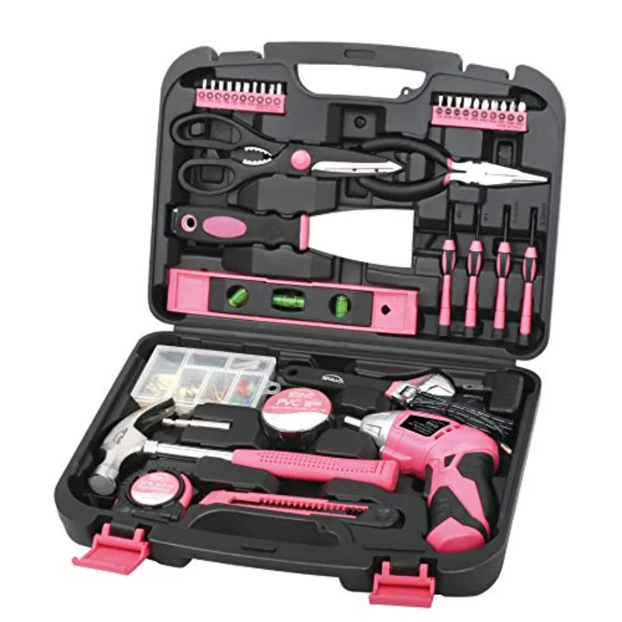 【Spot goods】Tools 135 Piece Household Pink Hand Tools Set with Pivoting Dual-Angle 3.6 V Lithium-Ion Cordless Screwdriver - DT0
【Spot goods】Tools 135 Piece Household Pink Hand Tools Set with Pivoting Dual-Angle 3.6 V Lithium-Ion Cordless Screwdriver - DT0