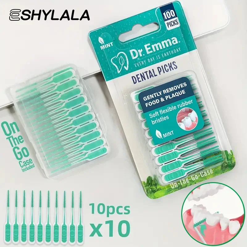 100 шт. межзубные силиконовые щетки, зубочистки, щетка между зубами с резьбой, инструменты для чистки полости рта
100 шт. межзубные силиконовые щетки, зубочистки, щетка между зубами с резьбой, инструменты для чистки полости рта
