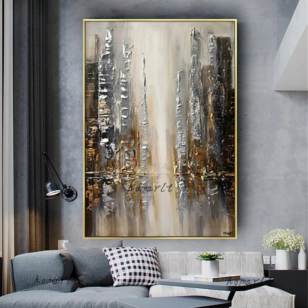 Large 100% Handmade Oil Painting High Quality Modern Pop Art Gray City Canvas Wall Art Wall Pictures For Living Room Decor
Large 100% Handmade Oil Painting High Quality Modern Pop Art Gray City Canvas Wall Art Wall Pictures For Living Room Decor