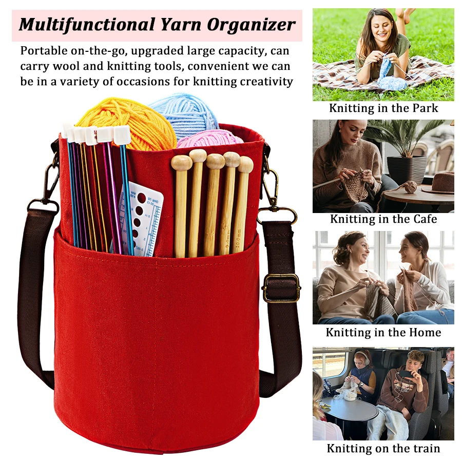 1pc Crocheted & Knitting Needle Storage Cylinder Bag with Outer Pocket, Travel-Friendly Portable DIY Tool Organizer Bag
1pc Crocheted & Knitting Needle Storage Cylinder Bag with Outer Pocket, Travel-Friendly Portable DIY Tool Organizer Bag