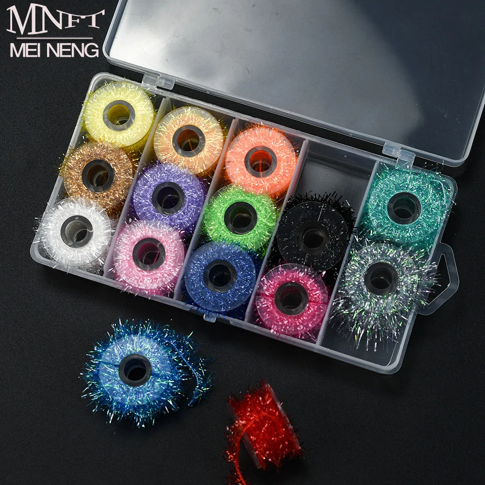 MNFT 15 катушек/коробка, мишура для завязывания мушек, материал из синели для стримерных приманок, кристаллическая вспышка, дубливочное волокно/гибкий материал Hackle
MNFT 15 катушек/коробка, мишура для завязывания мушек, материал из синели для стримерных приманок, кристаллическая вспышка, дубливочное волокно/гибкий материал Hackle