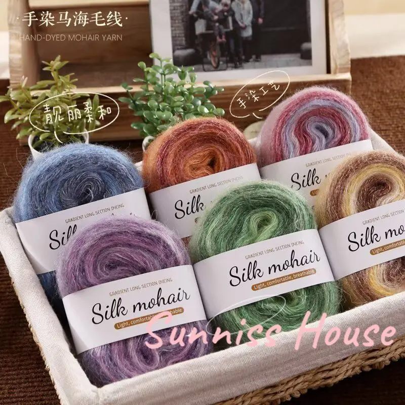50g/ball Hand Dyed Gradient Colorful Mohair Yarn,Rainbow Multicolor Crochet Line Cotton Clothing DIY Hand Knitting Threads
50g/ball Hand Dyed Gradient Colorful Mohair Yarn,Rainbow Multicolor Crochet Line Cotton Clothing DIY Hand Knitting Threads