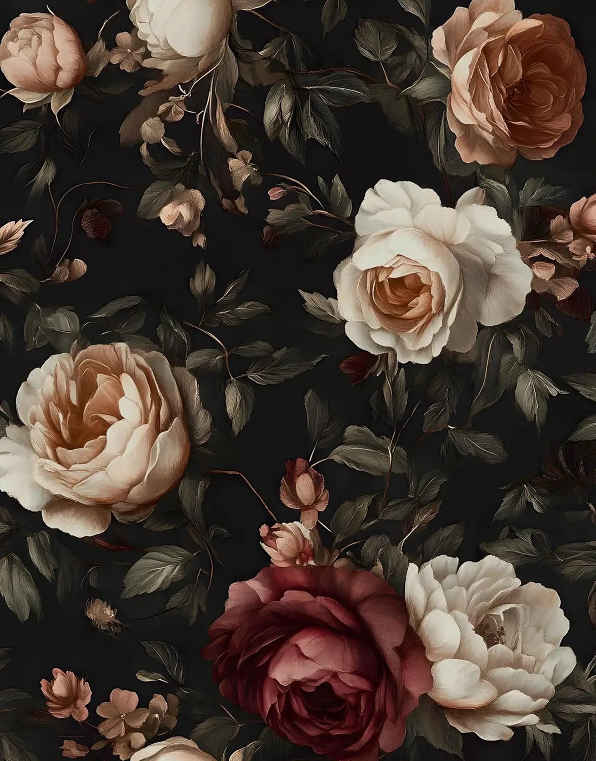 Dark Floral Wallpaper Peel and Stick, Vintage Black/White/Red Rose Contact Paper 17.5"x393" for Room Shelves Cabinet Drawer
Dark Floral Wallpaper Peel and Stick, Vintage Black/White/Red Rose Contact Paper 17.5"x393" for Room Shelves Cabinet Drawer