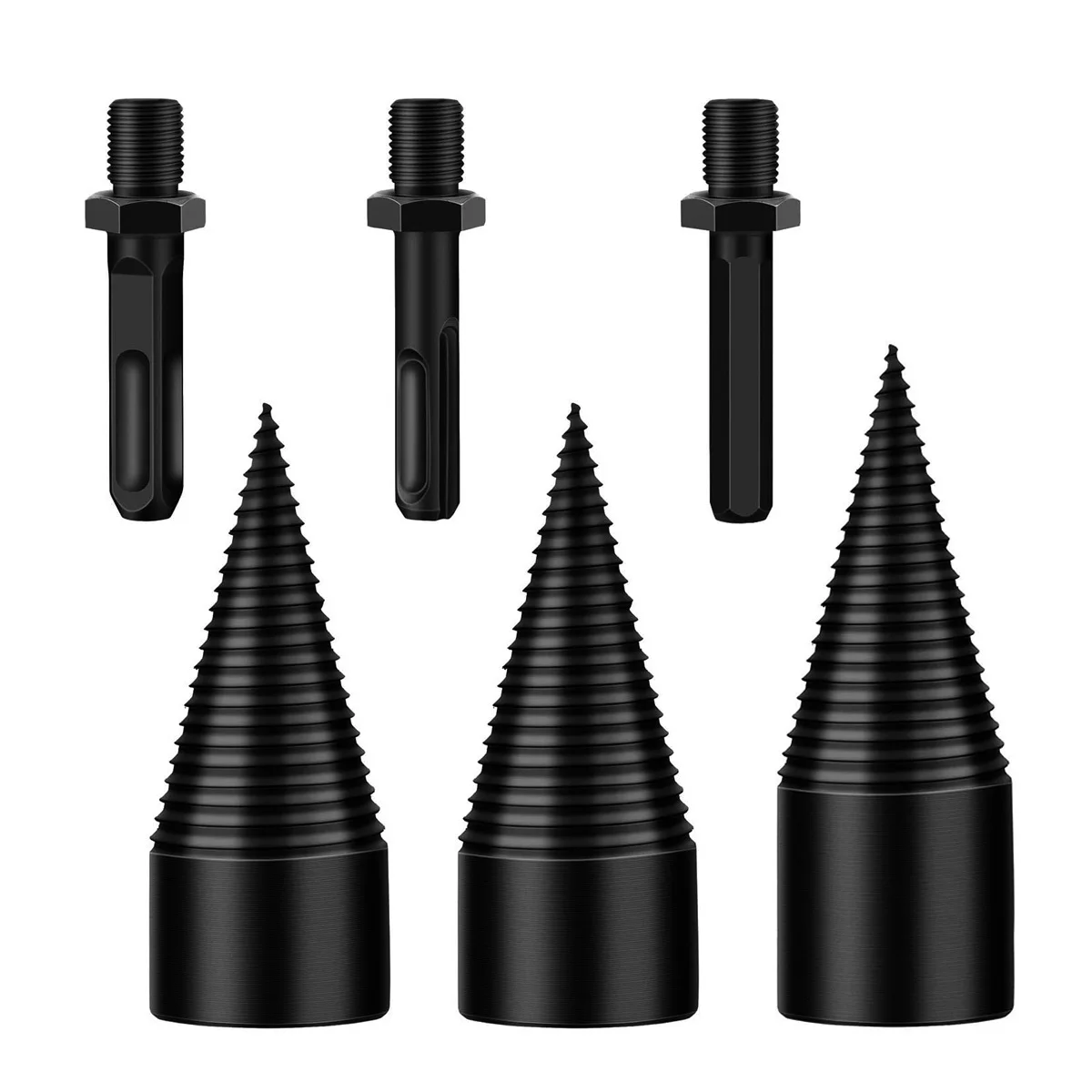 3Pcs Splitting Wood Drill Bit Cone Heavy Duty Steel Firewood Splitter Woodworking Tool Effortless Wood Split Efficiency
3Pcs Splitting Wood Drill Bit Cone Heavy Duty Steel Firewood Splitter Woodworking Tool Effortless Wood Split Efficiency
