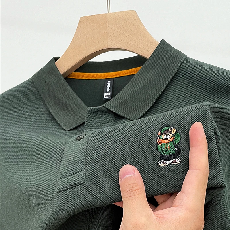 Brand Light Luxury Quality Autumn Business Casual Fashion Embroidered Monkey Designer Lapel Men's Long-sleeved POLO Shirt M-4XL
Brand Light Luxury Quality Autumn Business Casual Fashion Embroidered Monkey Designer Lapel Men's Long-sleeved POLO Shirt M-4XL