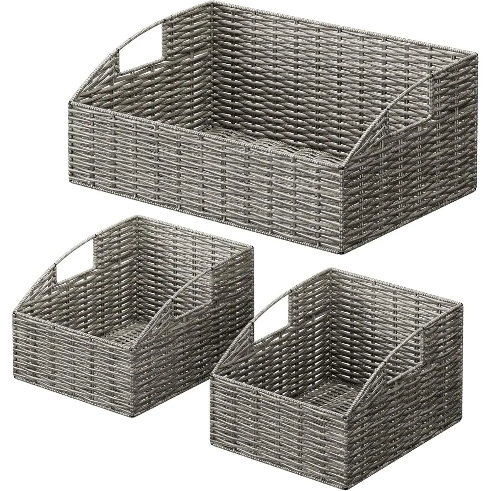Rattan Storage Baskets, Handwoven Wicker Storages Bins with Built-in Handles, Storage Container Baskets for Shelves
Rattan Storage Baskets, Handwoven Wicker Storages Bins with Built-in Handles, Storage Container Baskets for Shelves