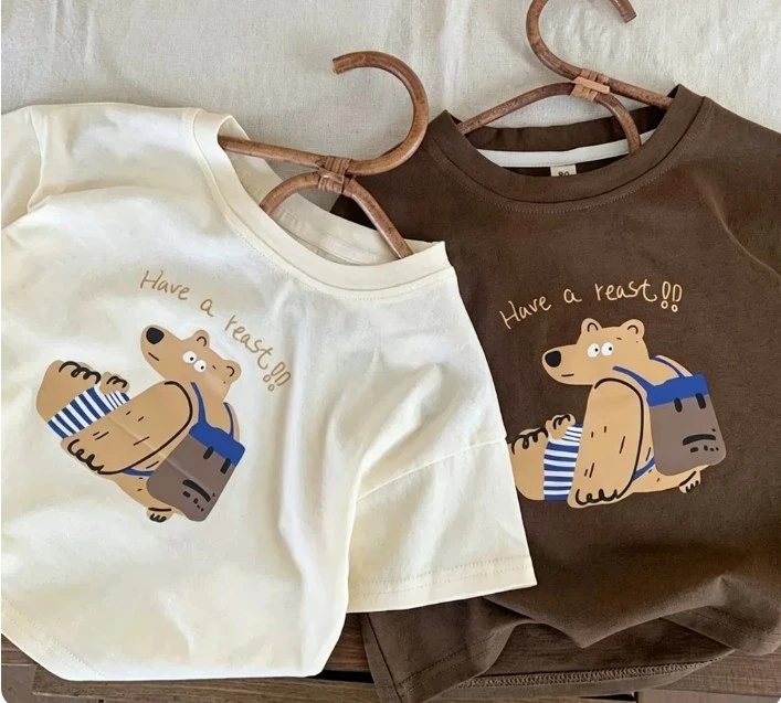 Toddler Have A Rest Bear Print T Shirt Short And Long Sleeve Soft Cotton Tops For Spring And Summer Wear Kid Fashion Thin Tees
Toddler Have A Rest Bear Print T Shirt Short And Long Sleeve Soft Cotton Tops For Spring And Summer Wear Kid Fashion Thin Tees
