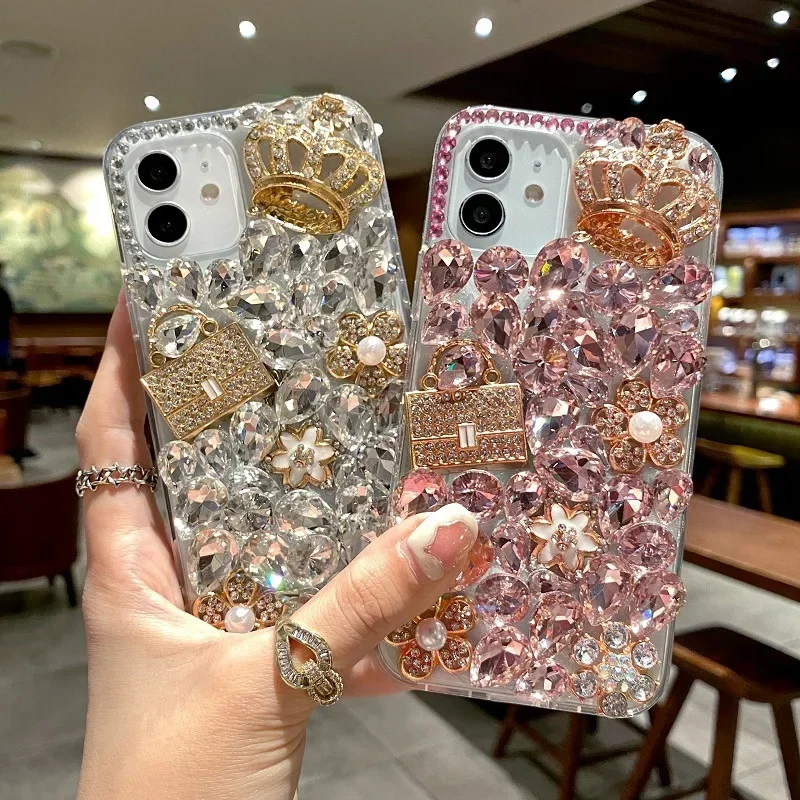 Elegant and Shiny Handmade Phone Case with Sparkling Diamonds for IPhone 16 15 14 13 12 11 Pro MAX XR 7 8 PLUS Cover
Elegant and Shiny Handmade Phone Case with Sparkling Diamonds for IPhone 16 15 14 13 12 11 Pro MAX XR 7 8 PLUS Cover