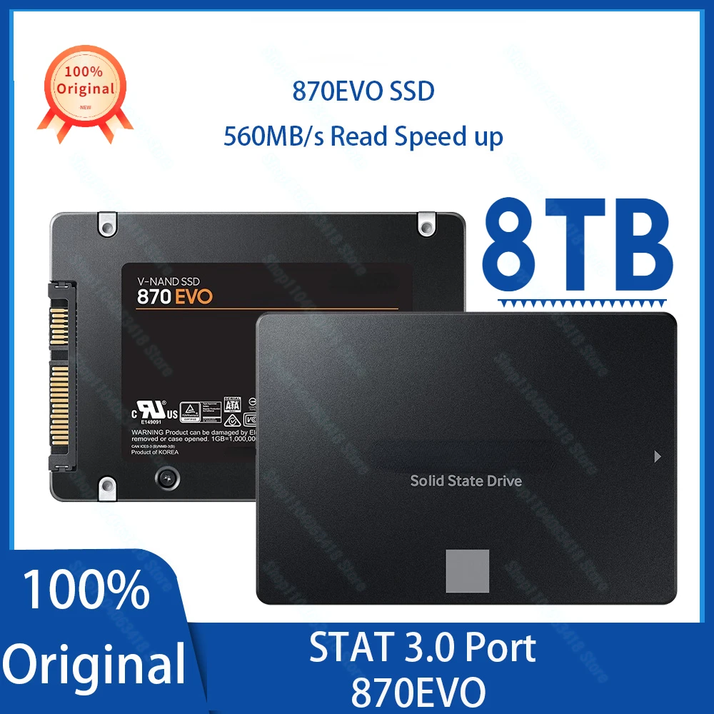 Внутренний твердотельный накопитель SATAIII SSD Sata 870Evo 4T 2T 1T 2,5 ГБ 500 ГБ для настольного компьютера или ноутбука Ps5, 250 дюйма
Внутренний твердотельный накопитель SATAIII SSD Sata 870Evo 4T 2T 1T 2,5 ГБ 500 ГБ для настольного компьютера или ноутбука Ps5, 250 дюйма