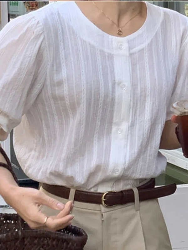 Korean Sle Sweet Floral ort Sve irt Women's Summer 2025 New round Ne Single Button Ele Top Bubble Sve
Korean Sle Sweet Floral ort Sve irt Women's Summer 2025 New round Ne Single Button Ele Top Bubble Sve
