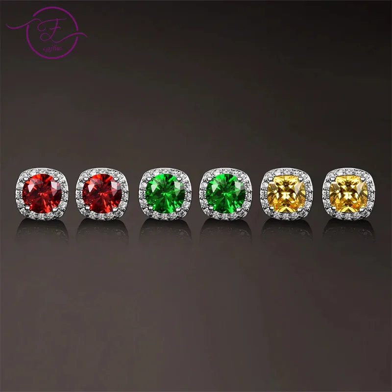 Luxury Female Earrings Silver Plated Cubic Zircon Double Stud Earring Fashion Classic Wedding Jewelry Christmas Gift for Her
Luxury Female Earrings Silver Plated Cubic Zircon Double Stud Earring Fashion Classic Wedding Jewelry Christmas Gift for Her