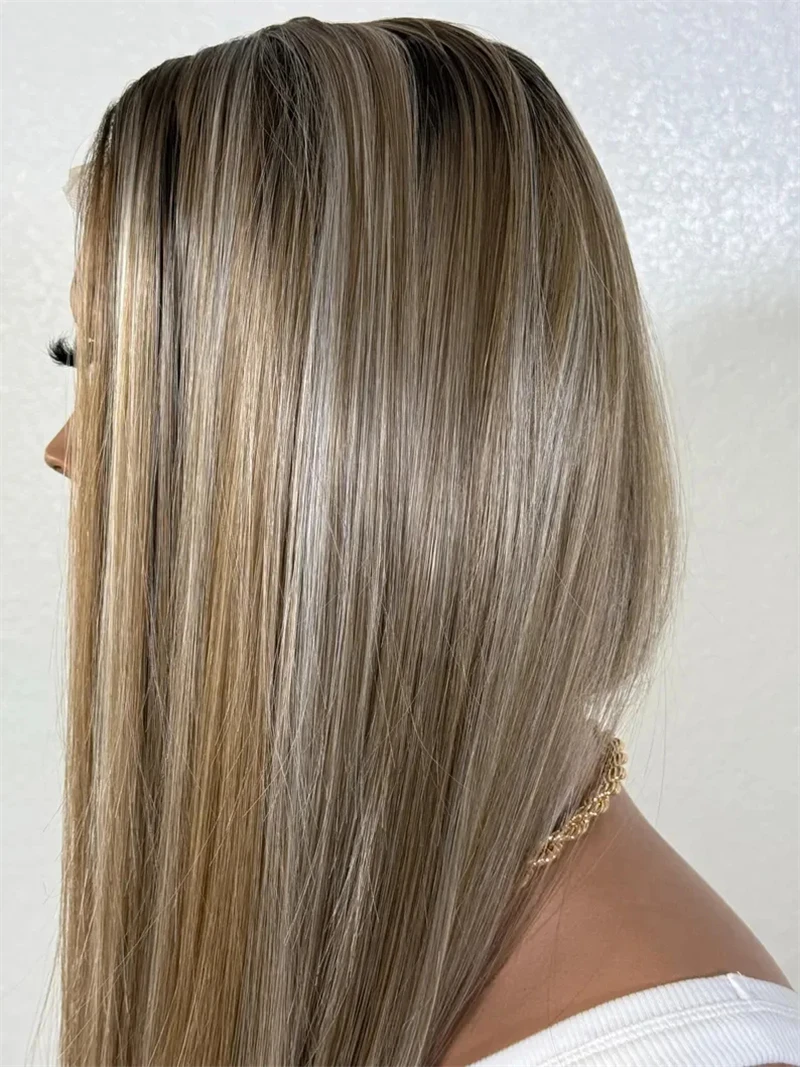 New Blonde Straight Wig Human Hair Blend Free Part Wig Blonde Platinum Rooted Balayage Highlights 13x6” Lace Front Wig for Women
New Blonde Straight Wig Human Hair Blend Free Part Wig Blonde Platinum Rooted Balayage Highlights 13x6” Lace Front Wig for Women