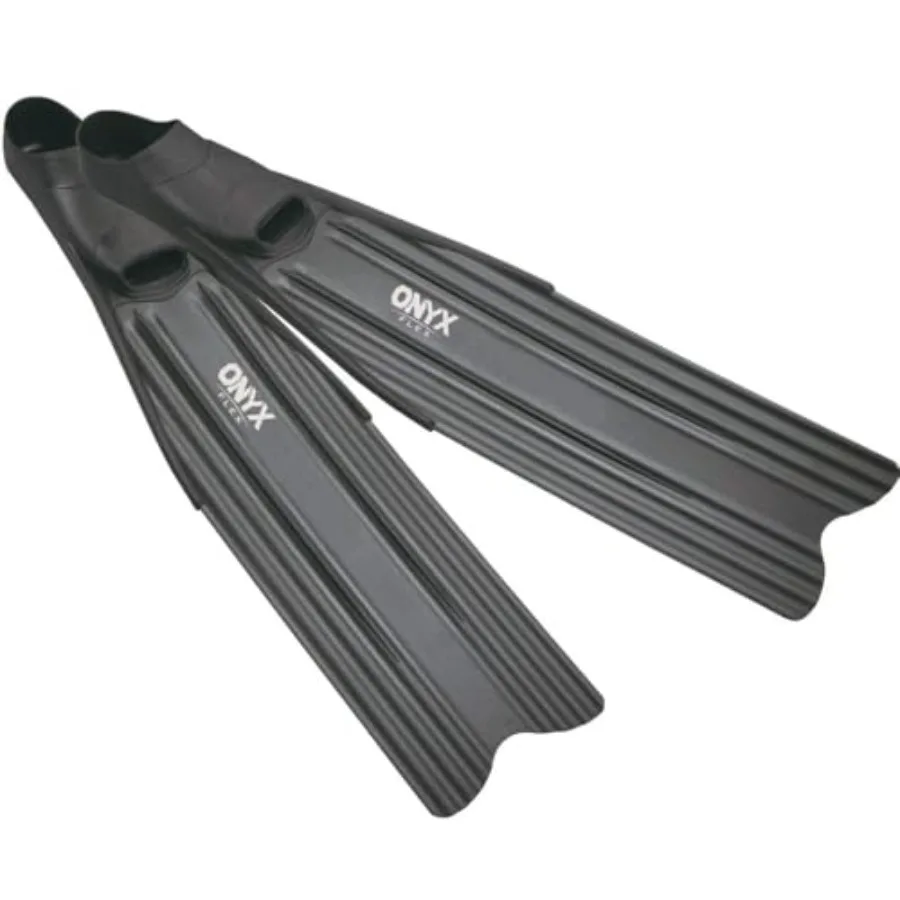 Long Blade Free Diving Onyx Fins: ideal for deep diving, carbon fiber construction, matte black finish, enhanced propulsion and
Long Blade Free Diving Onyx Fins: ideal for deep diving, carbon fiber construction, matte black finish, enhanced propulsion and