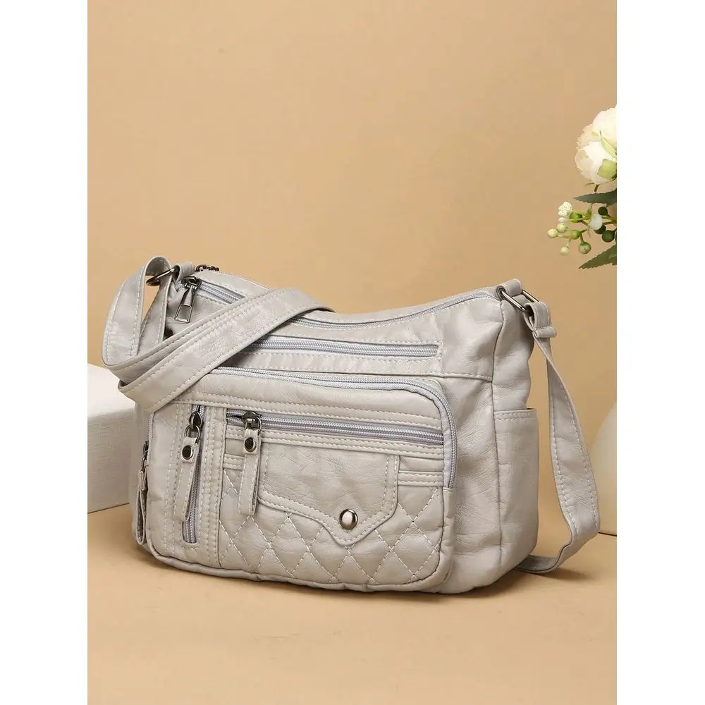 Leather Womens Shoulder Bag, MultiPocket Crossbody Bag, Fashion Large Capacity Handbag, New Messenger Bag Tote
Leather Womens Shoulder Bag, MultiPocket Crossbody Bag, Fashion Large Capacity Handbag, New Messenger Bag Tote