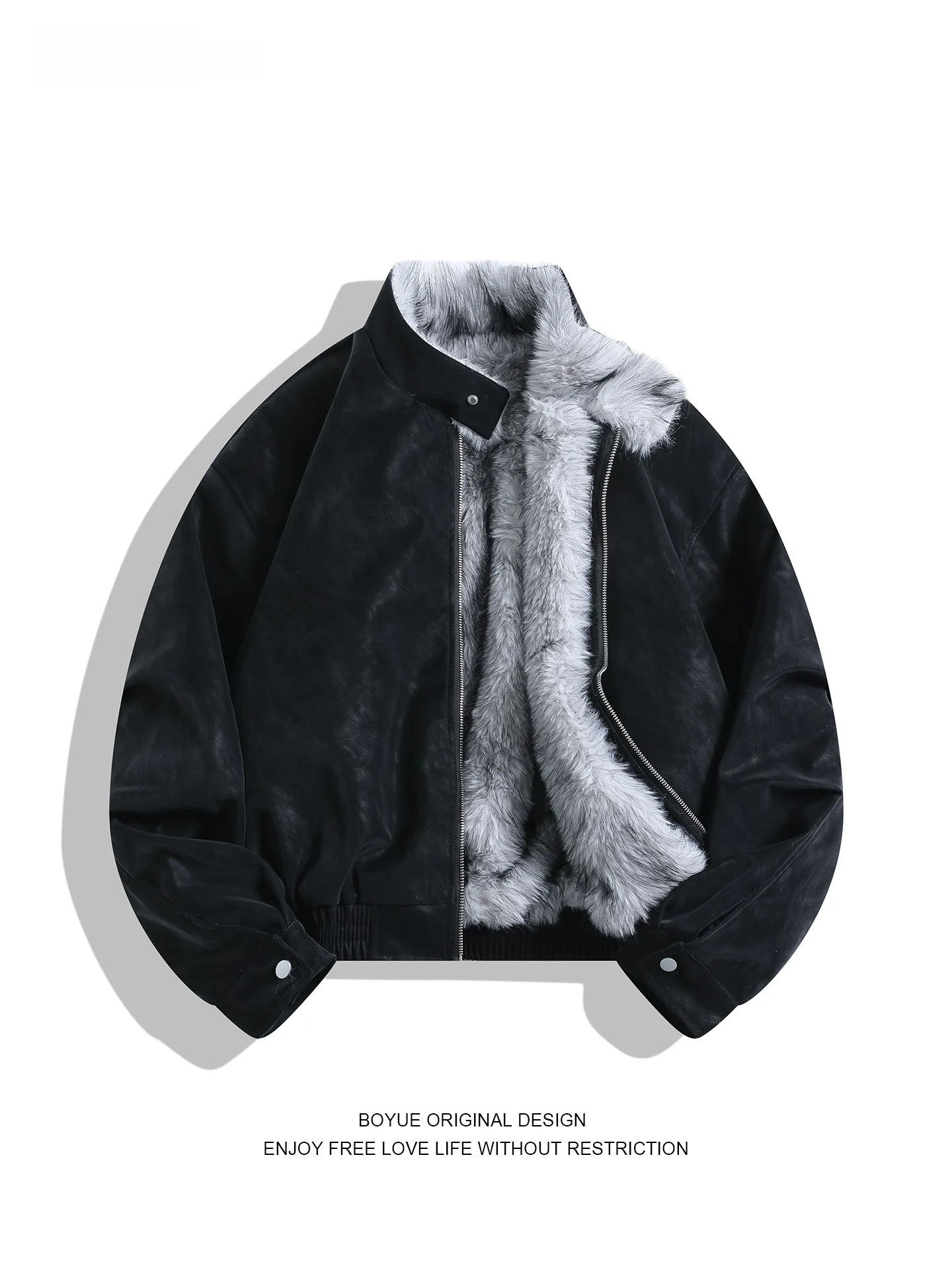 Boyue Winter Wolf King PU Leather Fur Collar Mountain Eagle Jaet Fce Lined Biker Warm Men's Women's Cotton Coat
Boyue Winter Wolf King PU Leather Fur Collar Mountain Eagle Jaet Fce Lined Biker Warm Men's Women's Cotton Coat