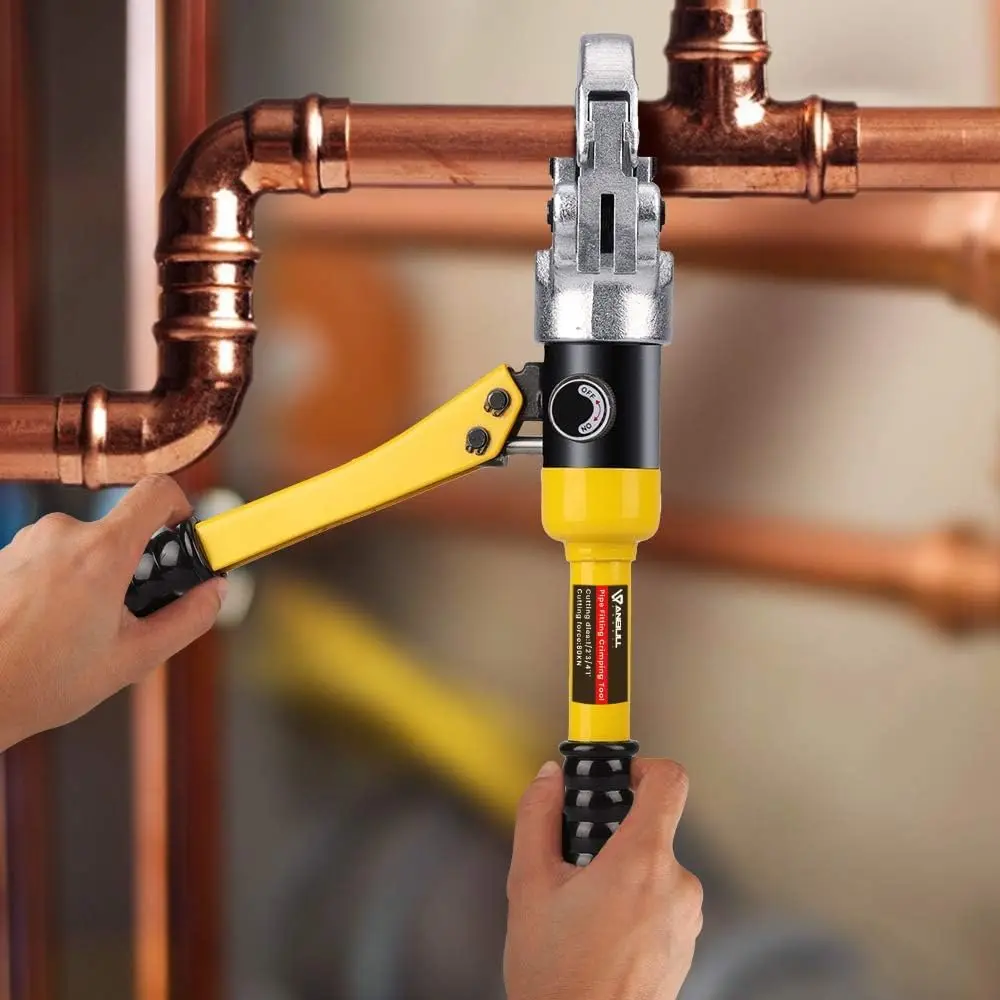 Hydraulic Copper Tube Crimping Tool,Copper Pipe Fittings Crimping and Plumbing Tool with Crimping Dies Jaw 1/2", 3/4", 1"
Hydraulic Copper Tube Crimping Tool,Copper Pipe Fittings Crimping and Plumbing Tool with Crimping Dies Jaw 1/2", 3/4", 1"