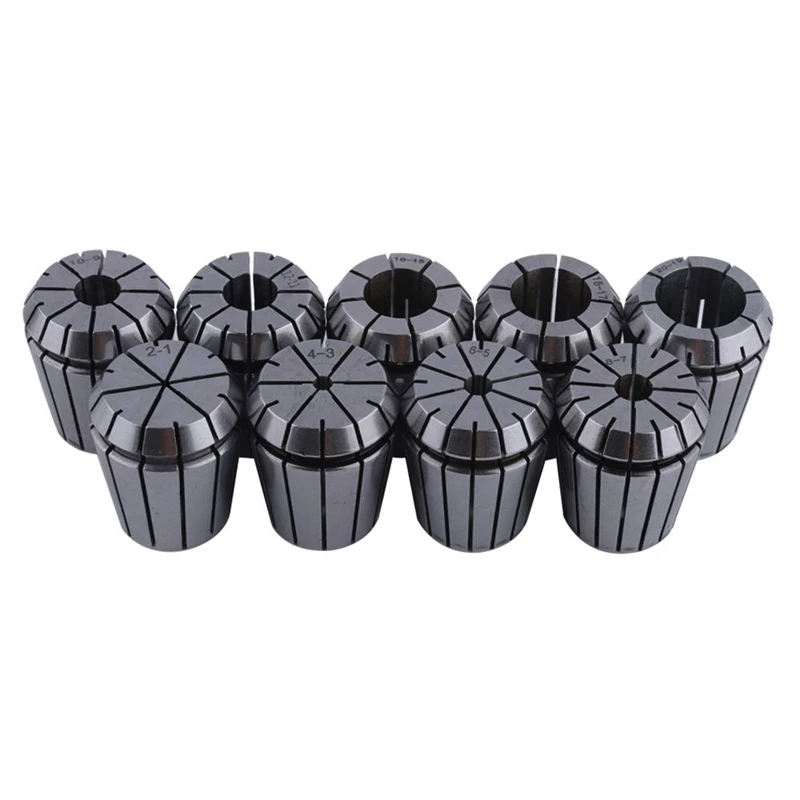 9Pcs ER32 Spring Collet Set For CNC Workholding Engraving Machine And Milling Lathe Tool 2/4/6/8/10/12/16/18/20Mm
9Pcs ER32 Spring Collet Set For CNC Workholding Engraving Machine And Milling Lathe Tool 2/4/6/8/10/12/16/18/20Mm