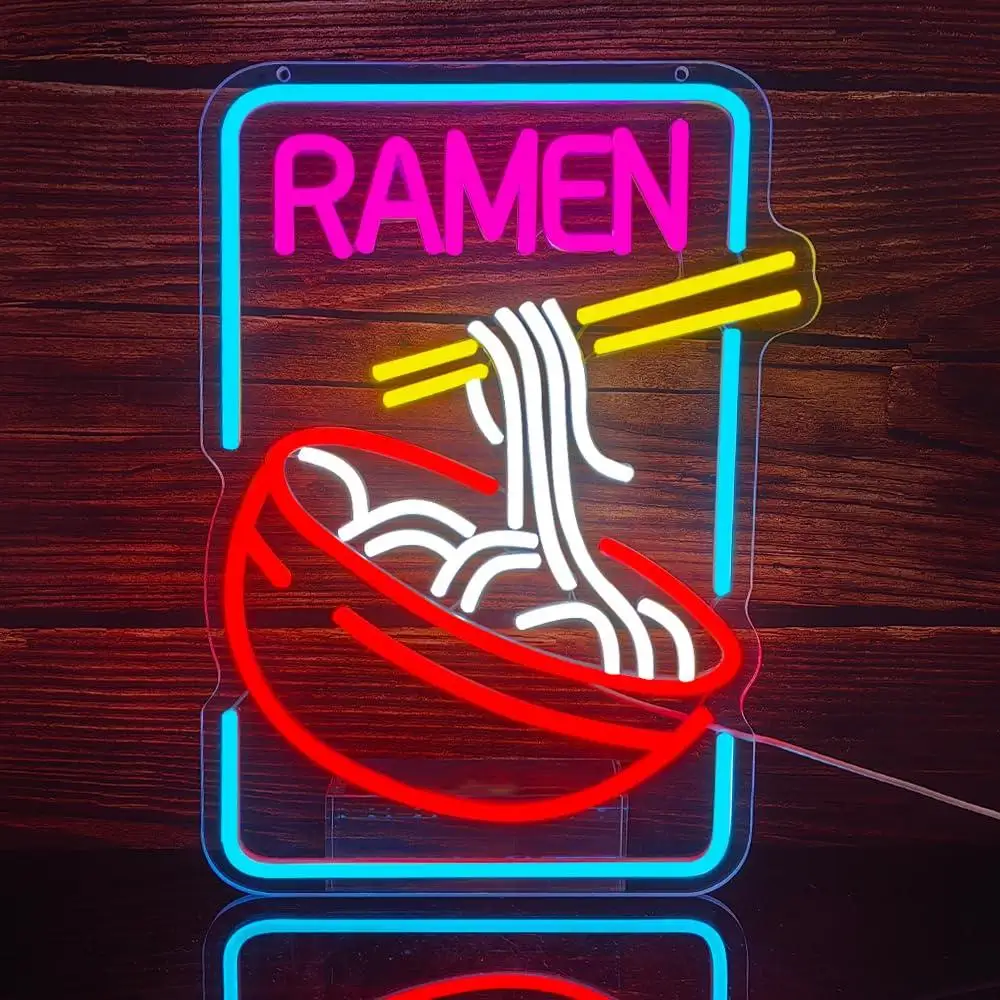 Ramen Noodle Neon Sign USB Dimmable LED Light For Japanese Ramen Shop Restaurant Kitchen Wall Decoration Signboard Light Gifts
Ramen Noodle Neon Sign USB Dimmable LED Light For Japanese Ramen Shop Restaurant Kitchen Wall Decoration Signboard Light Gifts