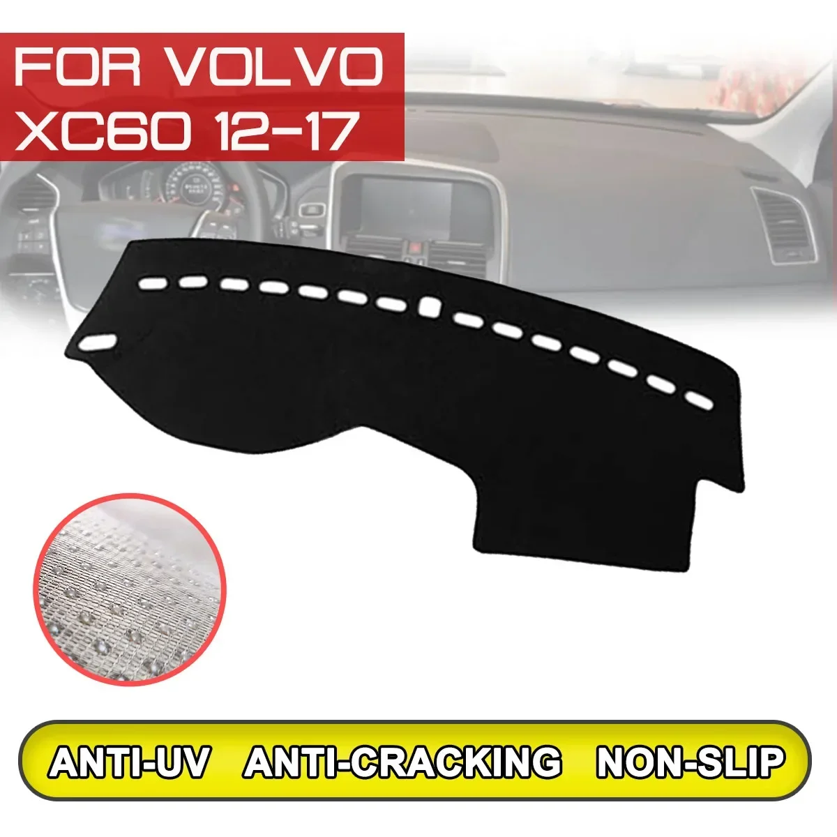 Коврик для приборной панели автомобиля Volvo XC60 2012 2013 2014 2015 2016 2017, нескользящий коврик для приборной панели с защитой от ультрафиолета
Коврик для приборной панели автомобиля Volvo XC60 2012 2013 2014 2015 2016 2017, нескользящий коврик для приборной панели с защитой от ультрафиолета