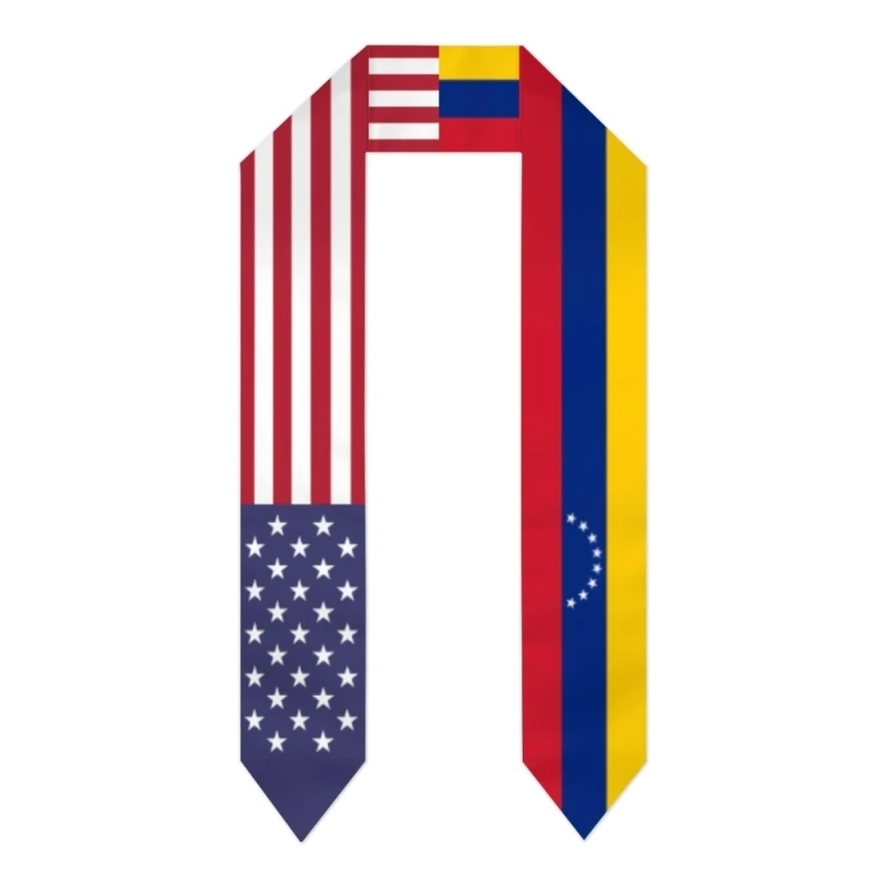 340D Breathable Graduation Scarf with Flags Comfortable Sash Stole For Outdoor Event And Formal Ceremonies
340D Breathable Graduation Scarf with Flags Comfortable Sash Stole For Outdoor Event And Formal Ceremonies