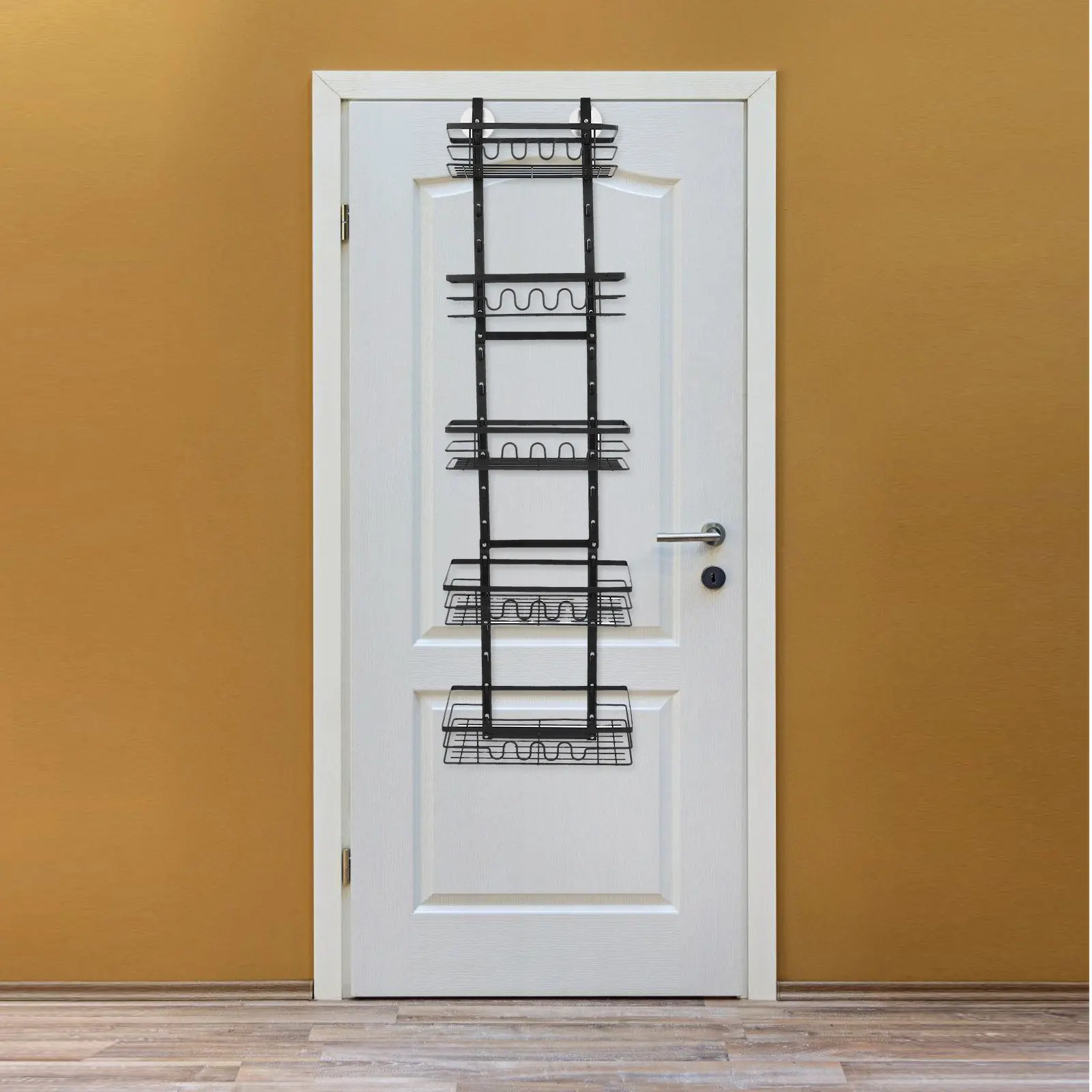 Multifunctional Hanging Organizer No Drill Metal Storage Rack For Bathroom Kitchen Pantry Over The Door Shelving Large Capacity
Multifunctional Hanging Organizer No Drill Metal Storage Rack For Bathroom Kitchen Pantry Over The Door Shelving Large Capacity