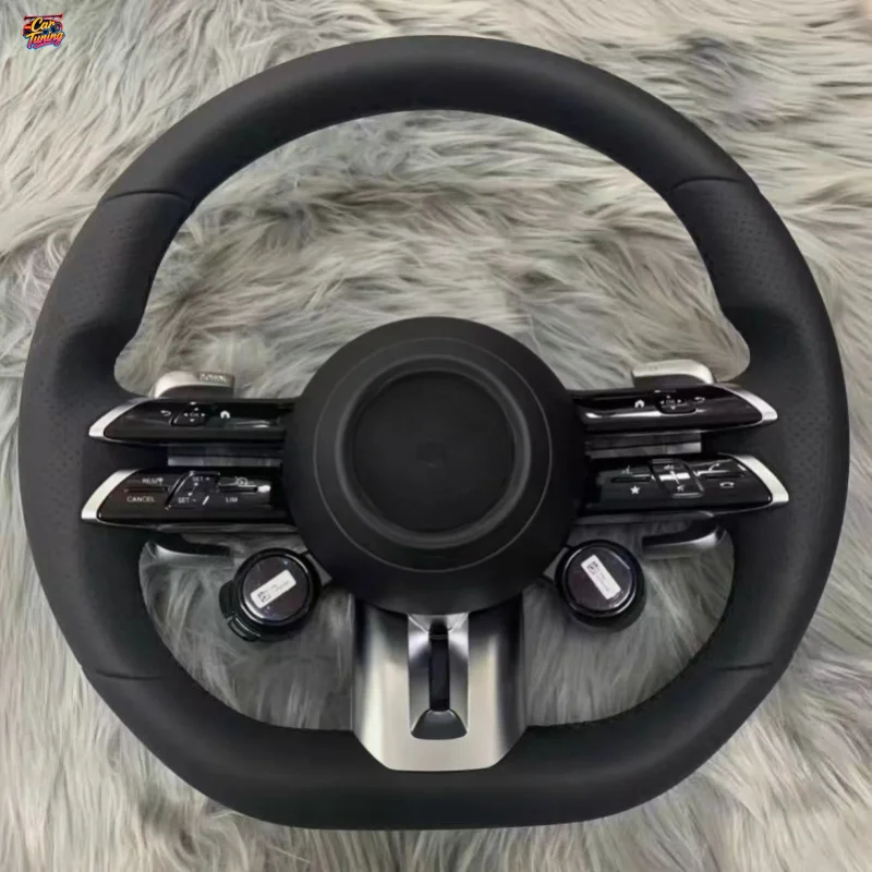 Suitable for Mercedes-Benz Sport Dragonfly model steering wheel, genuine leather perforated with multi-function buttons and knob
Suitable for Mercedes-Benz Sport Dragonfly model steering wheel, genuine leather perforated with multi-function buttons and knob