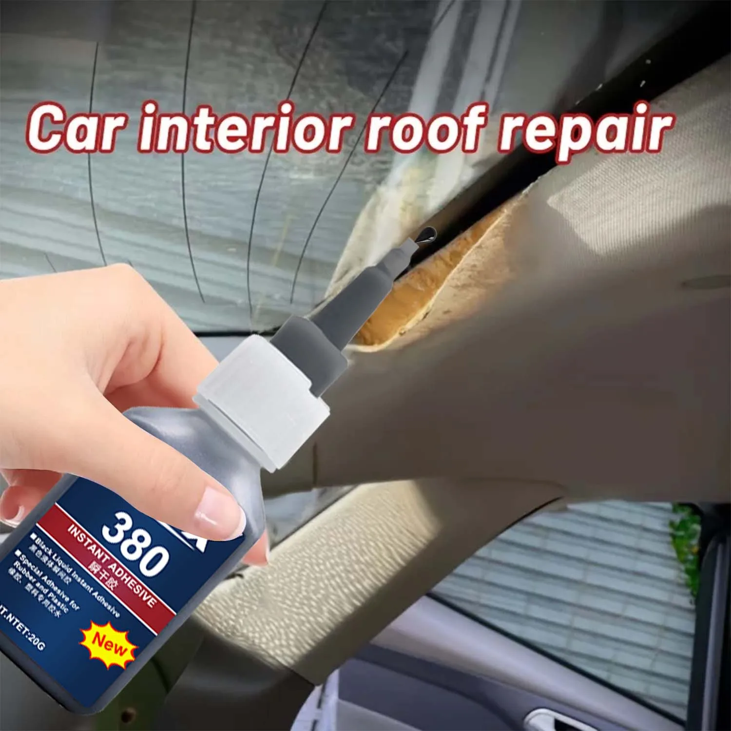 380 Automotive Sealant Adhesive Adhesive Strong Quick Dry Flexible Bond for Automotive Seats Steering Wheel Sofa & Furniture 20g
380 Automotive Sealant Adhesive Adhesive Strong Quick Dry Flexible Bond for Automotive Seats Steering Wheel Sofa & Furniture 20g