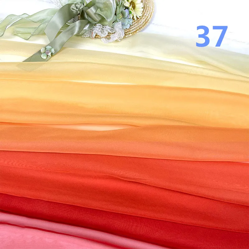 2M Ancient Style Rainbow Gradient Color Chiffon Fabric 30D Organza Tulle Fabric For Diy Hanfu Wedding Dress Stage Decor
2M Ancient Style Rainbow Gradient Color Chiffon Fabric 30D Organza Tulle Fabric For Diy Hanfu Wedding Dress Stage Decor
