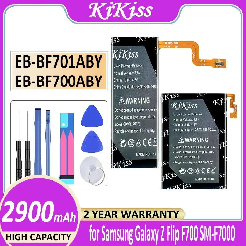 Аккумулятор мобильного телефона 1500 мАч 2900 мАч для Samsung Galaxy Z Flip F700 SM-F7000 EB-BF701ABY + EB-BF700ABY Safe
Аккумулятор мобильного телефона 1500 мАч 2900 мАч для Samsung Galaxy Z Flip F700 SM-F7000 EB-BF701ABY + EB-BF700ABY Safe