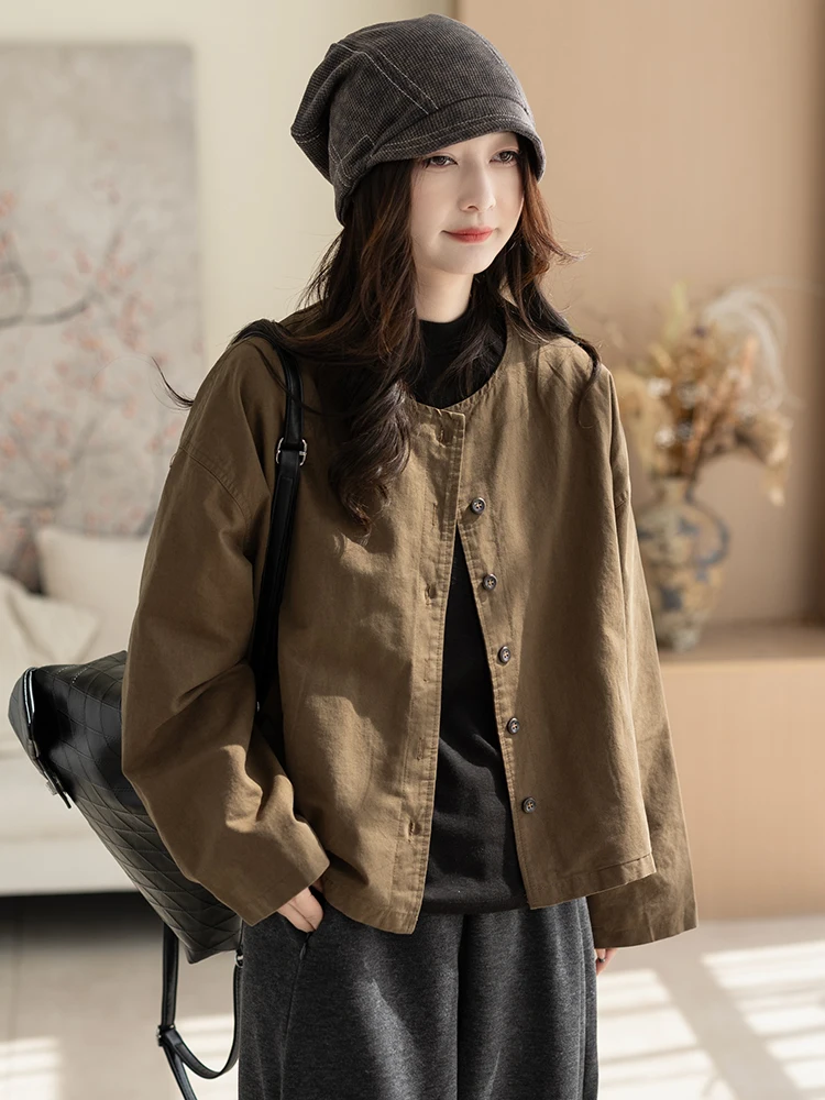 Женская модная художественная куртка Cyu, осенне-зимняя новинка, универсальный простой облегающий хлопковый топ с длинными рукавами в стиле ретро
Женская модная художественная куртка Cyu, осенне-зимняя новинка, универсальный простой облегающий хлопковый топ с длинными рукавами в стиле ретро