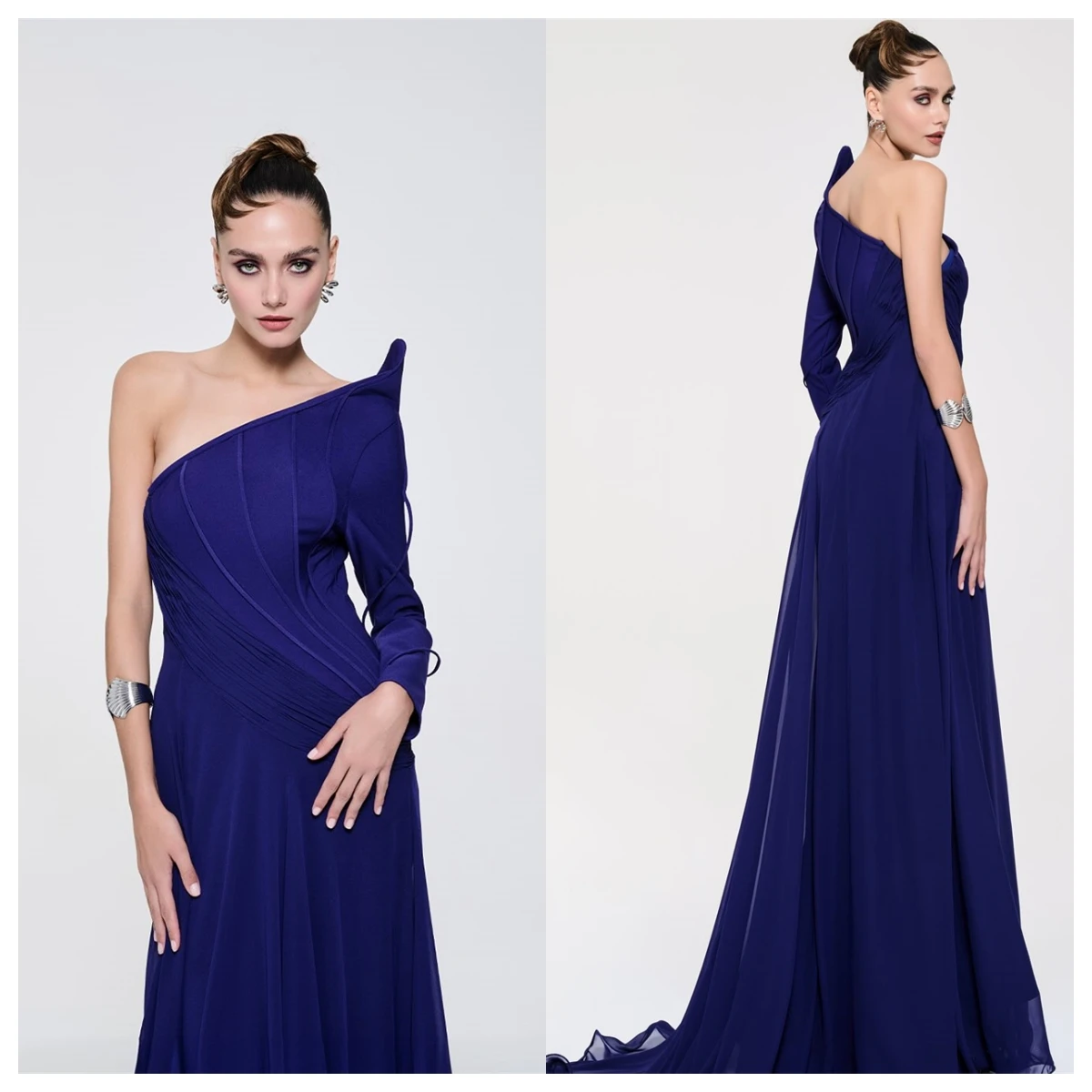 Customized High Quality Purple Chiffon Evening Dress One Shoulder Mermaid Long Sleeves Party Dress Special Occasion Go
Customized High Quality Purple Chiffon Evening Dress One Shoulder Mermaid Long Sleeves Party Dress Special Occasion Go