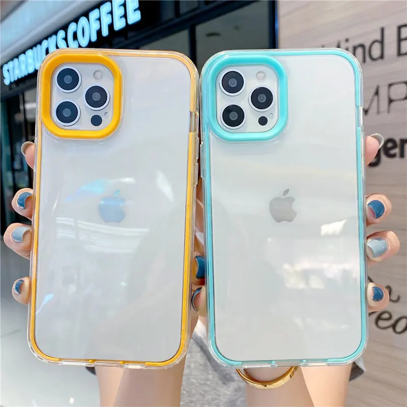 100pcs 2 in 1 Candy Color Bumper Clear Phone Case For Apple iPhone 13 12 Mini 11Pro Max XR XS Max 7 8 Plus Shockproof Back Cover
100pcs 2 in 1 Candy Color Bumper Clear Phone Case For Apple iPhone 13 12 Mini 11Pro Max XR XS Max 7 8 Plus Shockproof Back Cover