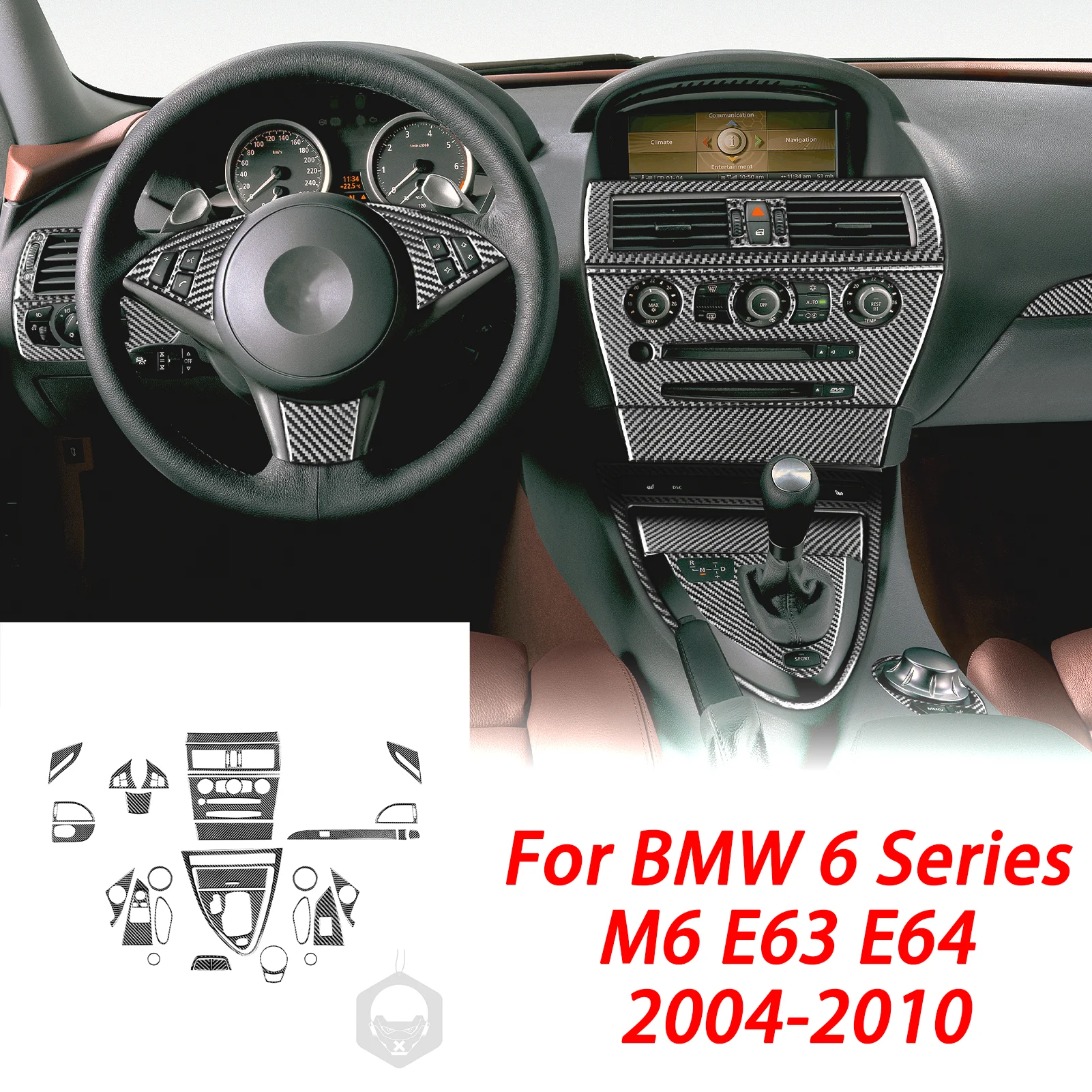 For BMW 6 Series M6 E63 E64 2004-2010 Carbon Fiber Sticker Shift Panel Air Outlet Headlight Button Interior Car Accessories
For BMW 6 Series M6 E63 E64 2004-2010 Carbon Fiber Sticker Shift Panel Air Outlet Headlight Button Interior Car Accessories
