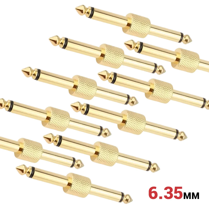 Male To Male Guitar Pedal Coupler Gold-Plated Solder Connector 6.35mm
Male To Male Guitar Pedal Coupler Gold-Plated Solder Connector 6.35mm