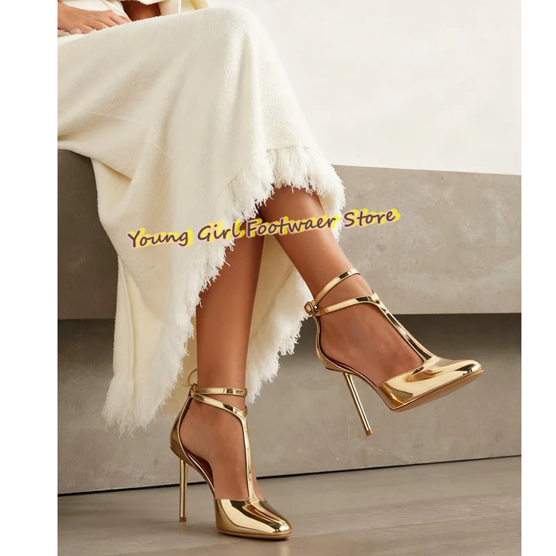 Single Buckle Strap Super High Heeled Sandals Golden Pointed Tip New Summer Styles Women's Shoes Women's Luxury High Heels
Single Buckle Strap Super High Heeled Sandals Golden Pointed Tip New Summer Styles Women's Shoes Women's Luxury High Heels