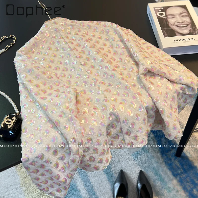 Spring New Full Color Sequined Short Coat Women High Sense Heavy Industry Temperament Celebrity Coats Fashion Casual Coat Women
Spring New Full Color Sequined Short Coat Women High Sense Heavy Industry Temperament Celebrity Coats Fashion Casual Coat Women