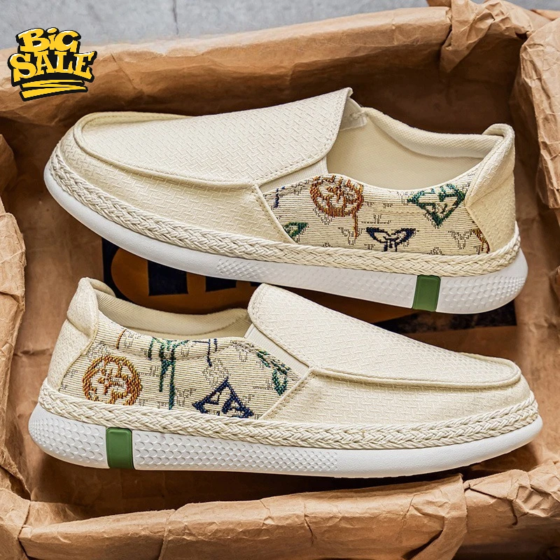 Mens Comfortable Slip On Loafers Woven Upper Espadrille Casual Shoes for Outdoor Travel Daily Commute
Mens Comfortable Slip On Loafers Woven Upper Espadrille Casual Shoes for Outdoor Travel Daily Commute