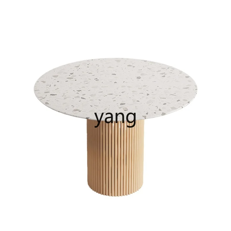 LTT terrazzo round dining table modern simple Japanese wabi sabi household log cream style dining table
LTT terrazzo round dining table modern simple Japanese wabi sabi household log cream style dining table