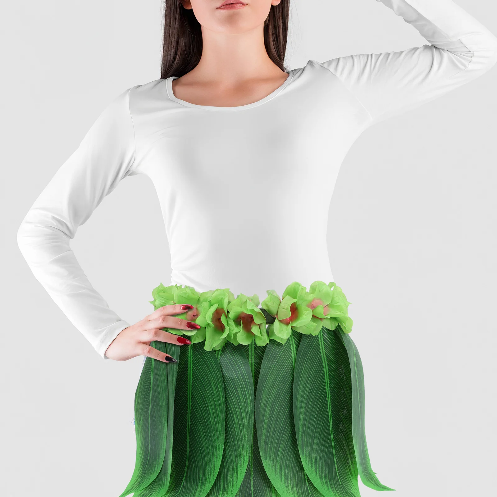 Green Flower Hawaii Leaf Skirt Adjustable Waist Elastic Hula Dance Luau Party Tropical Photo Props for Adults Leaf Skirt
Green Flower Hawaii Leaf Skirt Adjustable Waist Elastic Hula Dance Luau Party Tropical Photo Props for Adults Leaf Skirt