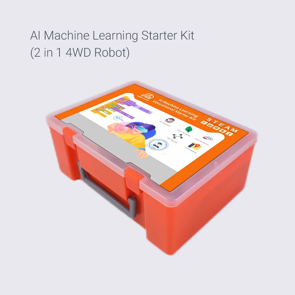 Weeemake Metal 4WD Mecanum Wheel Ai Machine Learning K210 Developer Kit Learn Artificial Intelligence Robot Camera 2 in 1 CN;GUA
Weeemake Metal 4WD Mecanum Wheel Ai Machine Learning K210 Developer Kit Learn Artificial Intelligence Robot Camera 2 in 1 CN;GUA