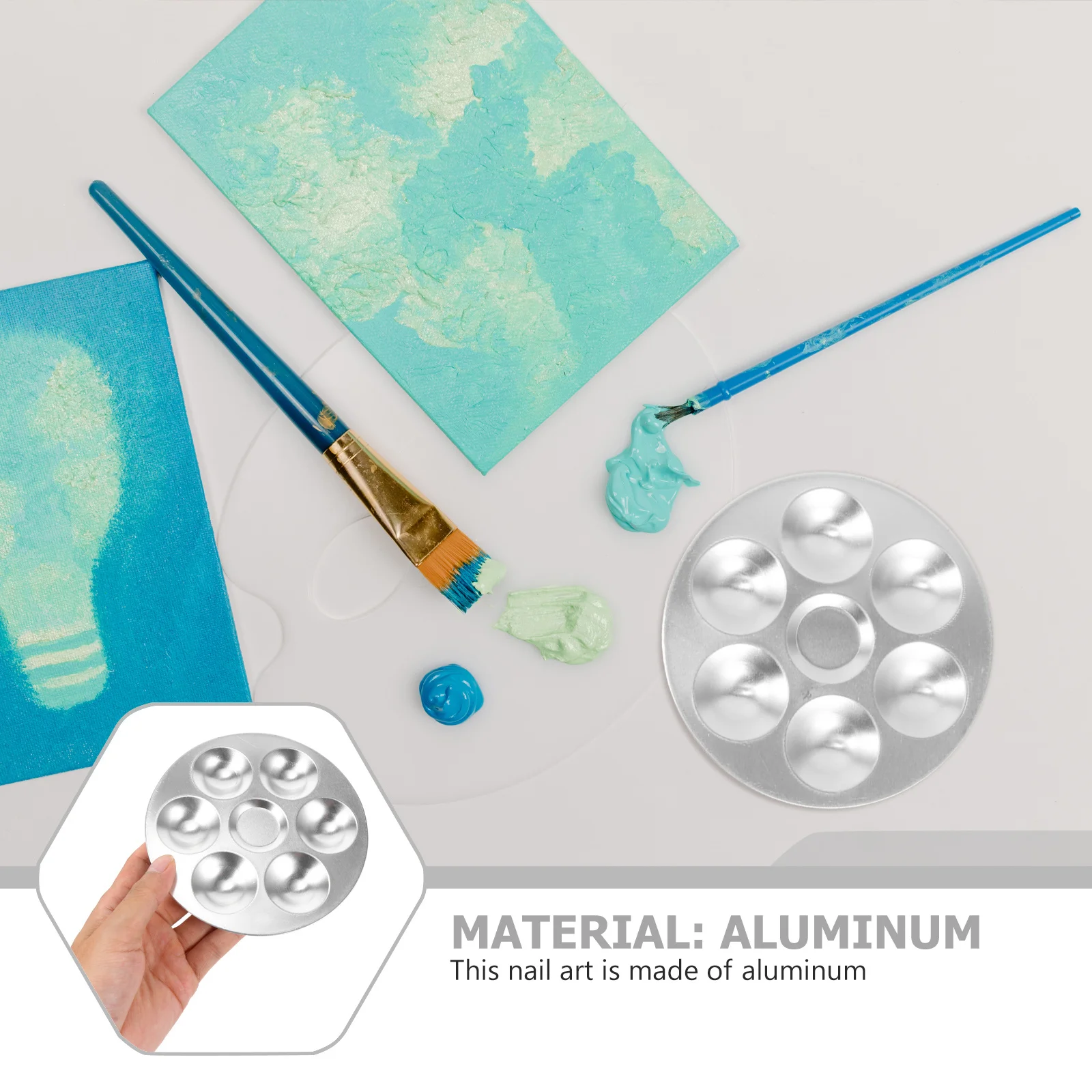 3pcs Aluminum Paint Palettes Washable Reusable Art Painting Tray For Kids Artists Professionals Diy Craft Projects Round
3pcs Aluminum Paint Palettes Washable Reusable Art Painting Tray For Kids Artists Professionals Diy Craft Projects Round