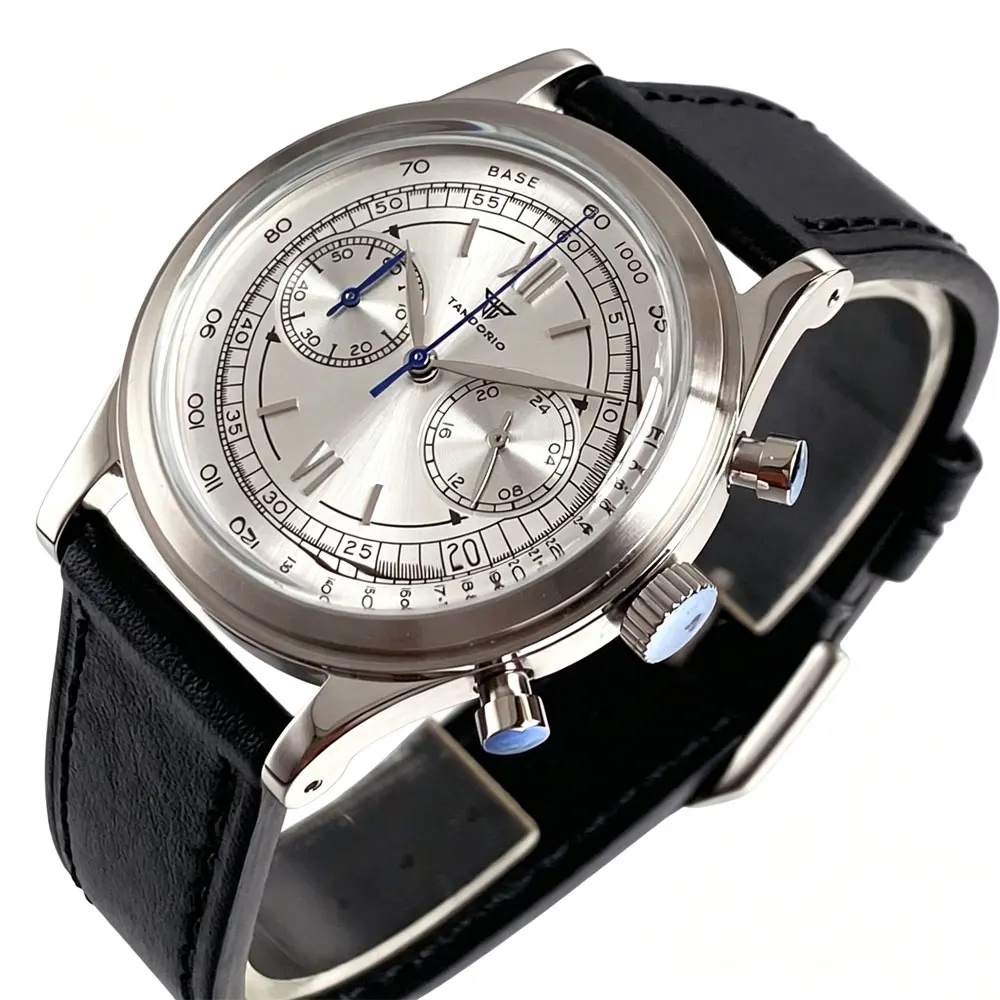 Tandorio New 38mm Silver/Gray Stainless Steel Quartz Vintage Watch For Miyota OS20 Domed Glass Chronograph Sport Clock For Men
Tandorio New 38mm Silver/Gray Stainless Steel Quartz Vintage Watch For Miyota OS20 Domed Glass Chronograph Sport Clock For Men